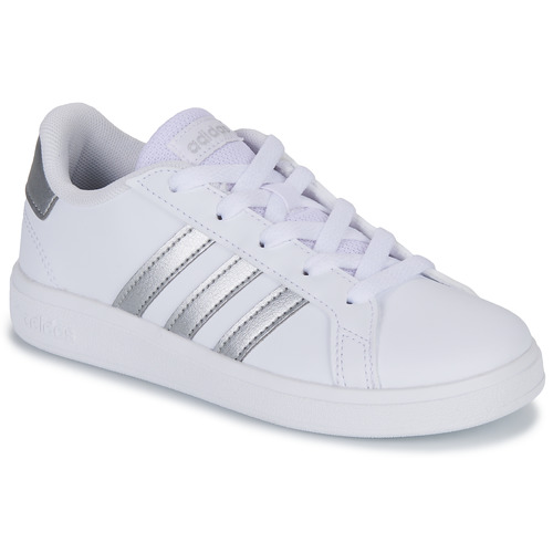 Shoes Girl Low top trainers Adidas Sportswear GRAND COURT 2.0 K White / Silver