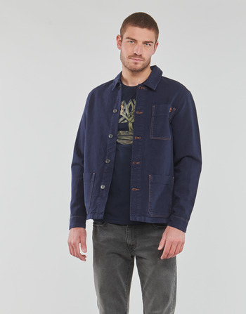Clothing Men Jackets Timberland Work For The Future - Cotton Hemp Denim Chore Jacket Denim