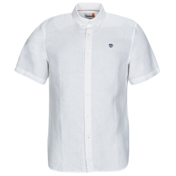 Clothing Men Short-sleeved shirts Timberland SS Mill River Linen Shirt Slim White
