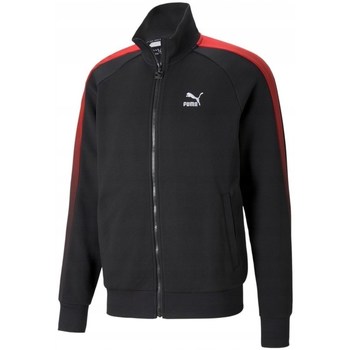 Clothing Men Sweaters Puma Between The Lines T7 Black, Red