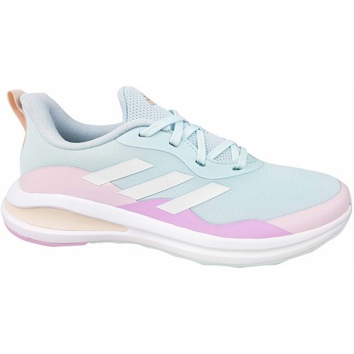 Shoes Children Low top trainers adidas Originals Fortarun K Pink, Light blue