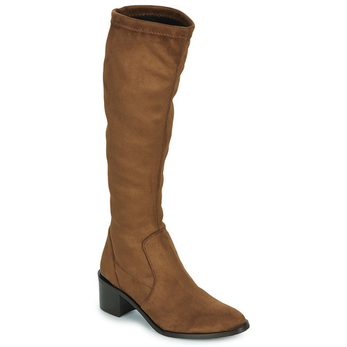 Shoes Women High boots JB Martin JOLIE Canvas / Suede / Tabacco