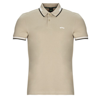 Clothing Men Short-sleeved polo shirts BOSS PAUL CURVED Beige