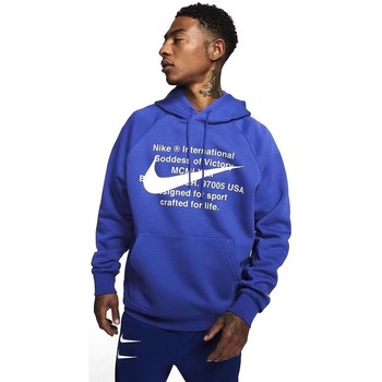 Clothing Men Sweaters Nike Swoosh Hoody Blue