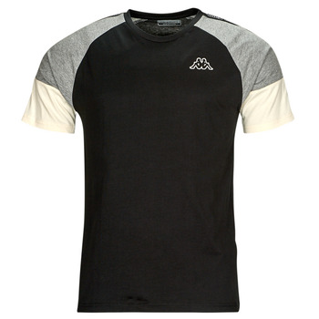 Clothing Men Short-sleeved t-shirts Kappa IPOOL Black / White / Grey