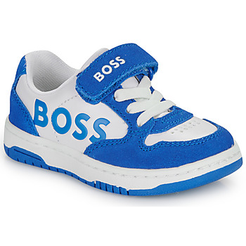 Shoes Boy Low top trainers BOSS J09208 Blue / White