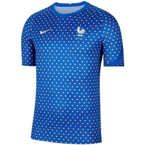 Clothing Men Short-sleeved t-shirts Nike France Prematch Training Blue