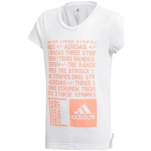 Clothing Girl Short-sleeved t-shirts adidas Originals Graph Tee White