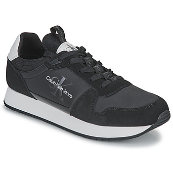Shoes Men Low top trainers Calvin Klein Jeans RETRO RUNNER LACEUP REFL Black