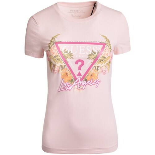 Clothing Women Short-sleeved t-shirts Guess W3GI41J1314 G65T Pink
