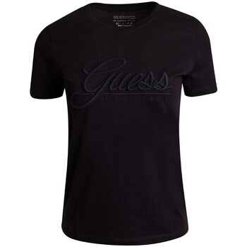 Clothing Women Short-sleeved t-shirts Guess W3GI36I3Z14 Jblk Black