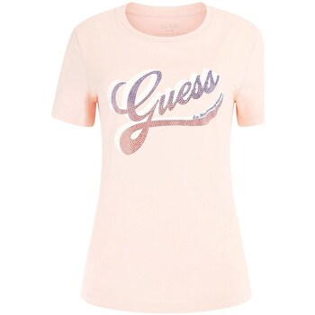 Clothing Women Short-sleeved t-shirts Guess W3GI34I3Z14 G65T Cream