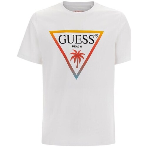 Clothing Men Short-sleeved t-shirts Guess F3GI02J1314G011 White