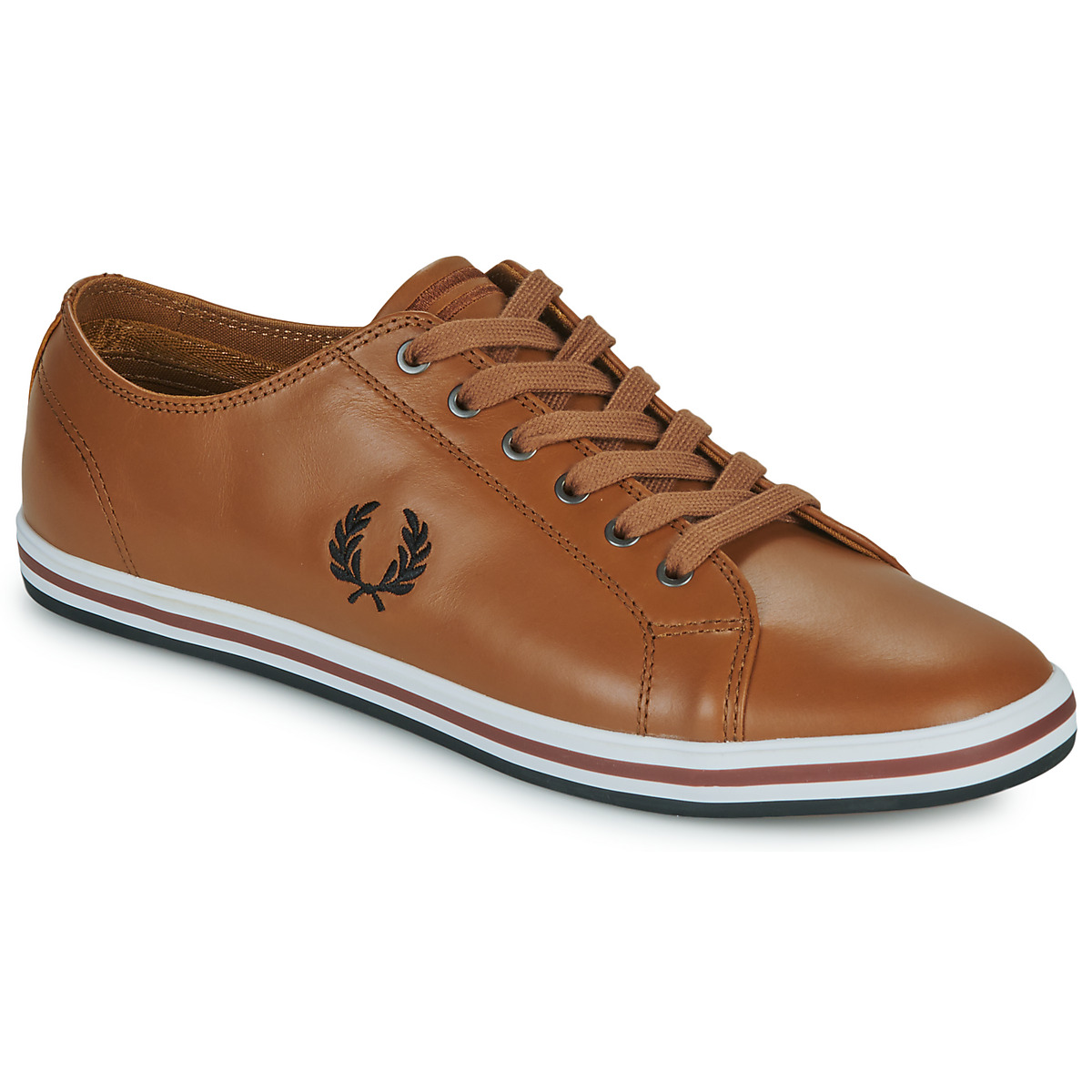 fred perry  kingston leather  men's shoes (trainers) in brown