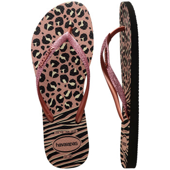 Shoes Women Flip flops Havaianas SLIM ANIMALS MIX  black / Gold