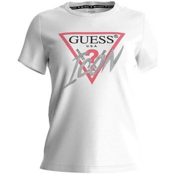 Clothing Women Short-sleeved t-shirts Guess W3GI46I3Z14G011 White