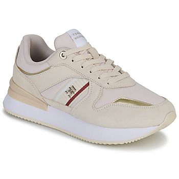 Shoes Women Low top trainers Tommy Hilfiger CORP WEBBING RUNNER GOLD Beige / White