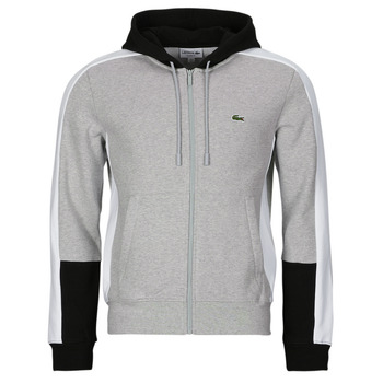 Clothing Men Track tops Lacoste SH1301-SJ1 Black / White / Grey