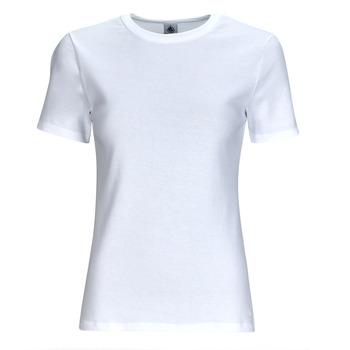 Clothing Women Short-sleeved t-shirts Petit Bateau MC COL ROND White
