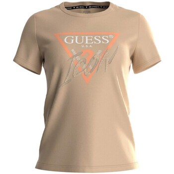 Clothing Women Short-sleeved t-shirts Guess W3GI46I3Z14A60N Beige