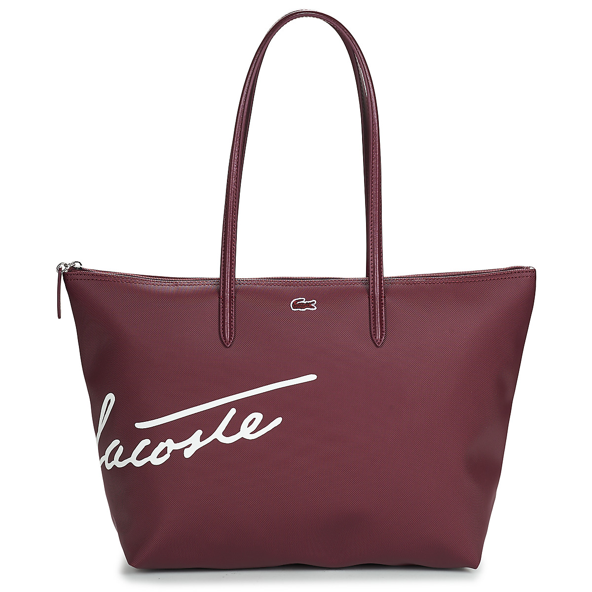 lacoste  l.12.12 concept seasonal  women's shopper bag in bordeaux