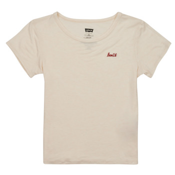 Clothing Girl Short-sleeved t-shirts Levi's LVG HER FAVORITE TEE Beige