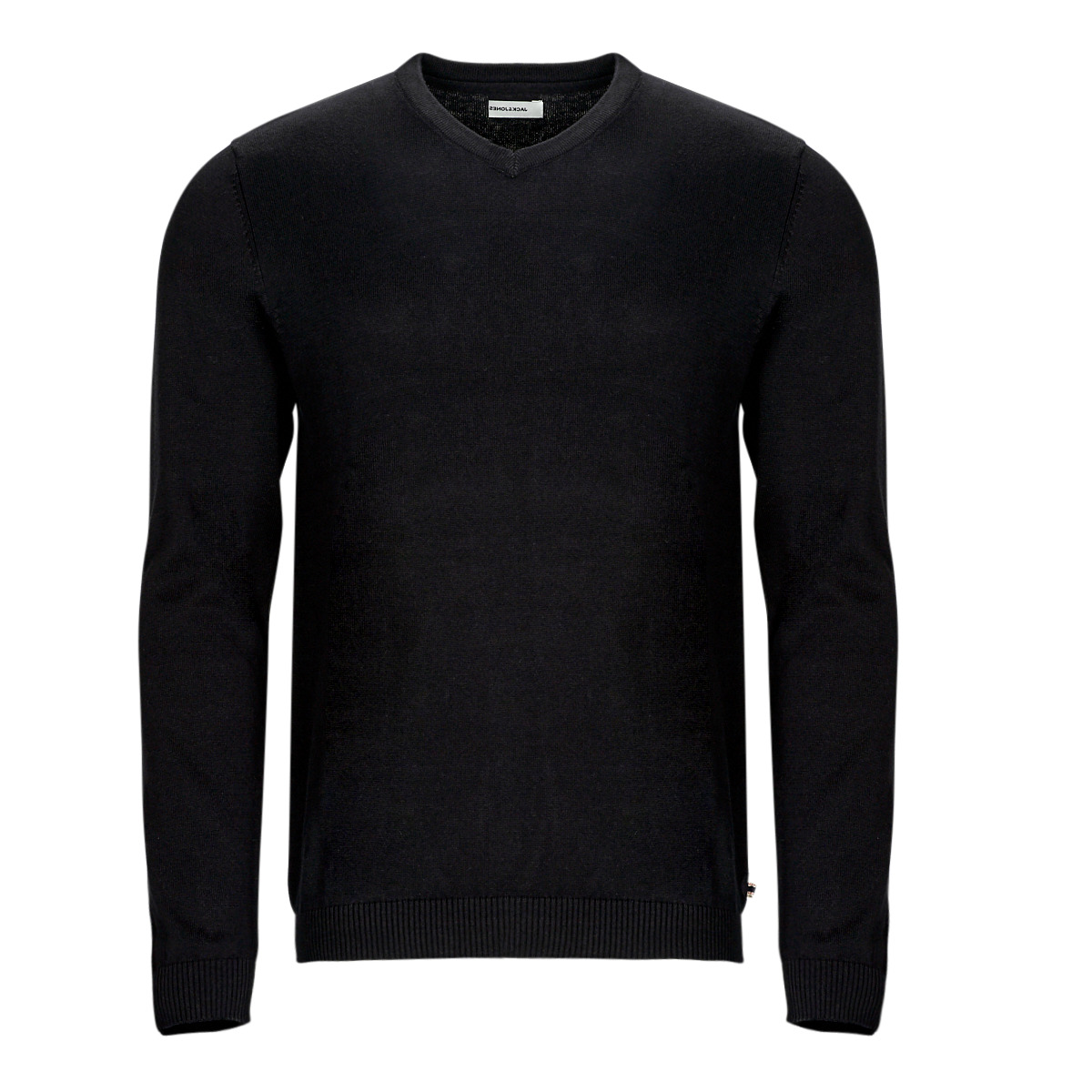 jack & jones  jjebasic knit v-neck  men's sweater in black