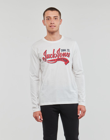 Clothing Men Long sleeved tee-shirts Jack & Jones JJELOGO TEE LS O-NECK 2 COL AW23 SN White