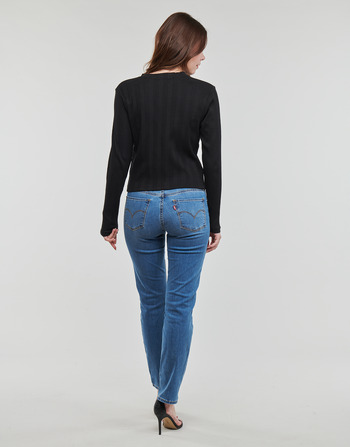 Calvin Klein Jeans BADGE RIB BABY TEE LONG SLEEVE Black