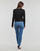 Clothing Women Long sleeved tee-shirts Calvin Klein Jeans BADGE RIB BABY TEE LONG SLEEVE Black