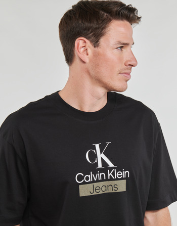 Calvin Klein Jeans STACKED ARCHIVAL TEE Black