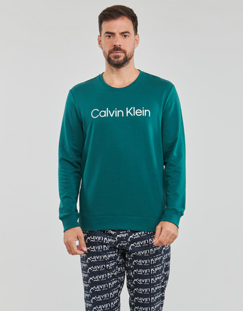 Clothing Men Sweaters Calvin Klein Jeans L/S SWEATSHIRT Blue