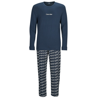 Clothing Men Sleepsuits Calvin Klein Jeans L/S PANT SET Blue