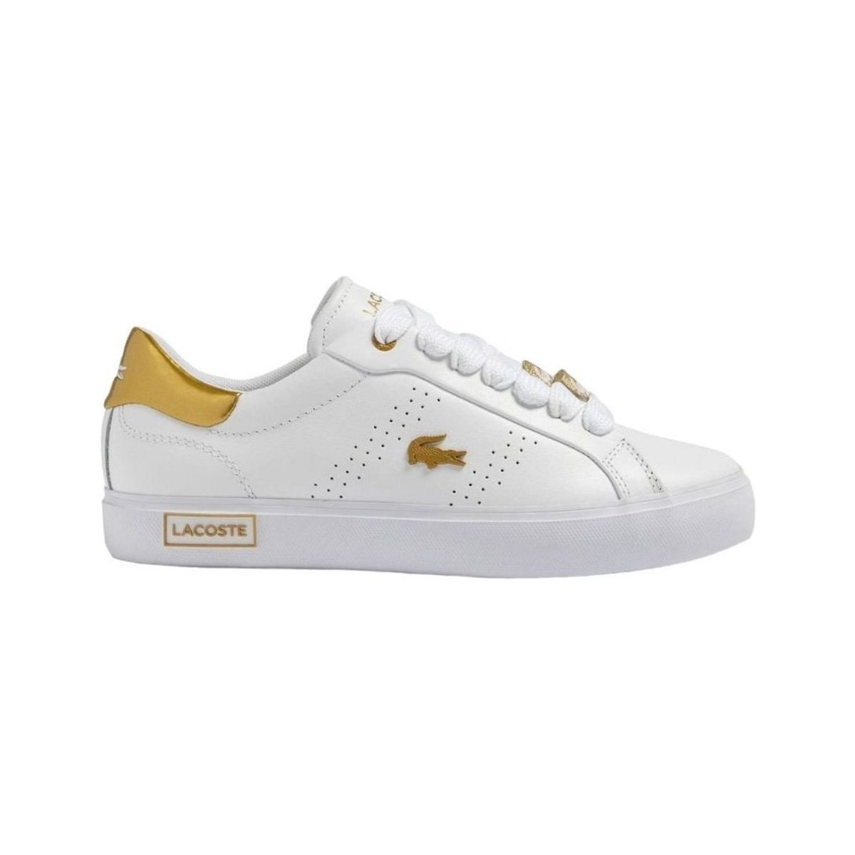 lacoste  powercourt 20  women's shoes (trainers) in white