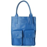 Bags Women Handbags Vera Pelle Xxl A4 Light blue, Blue