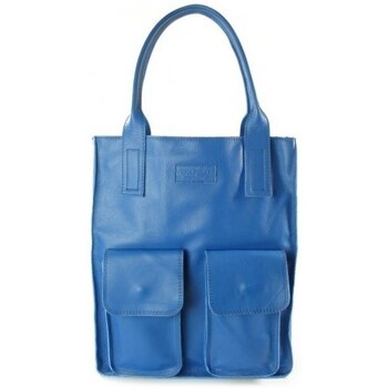 Bags Women Handbags Vera Pelle Xxl A4 Blue, Light blue