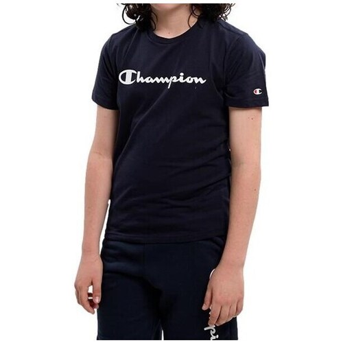 Clothing Boy Short-sleeved t-shirts Champion Crewneck Tshirt Marine
