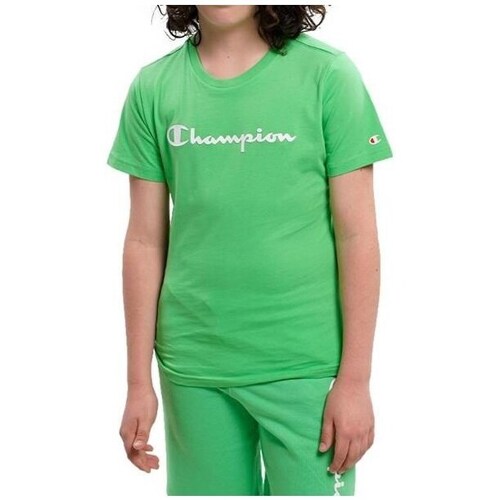 Clothing Girl Short-sleeved t-shirts Champion Crewneck Tshirt Green