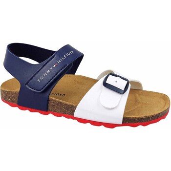 Shoes Children Sandals Tommy Hilfiger T3B2329120371X336 White, Navy blue