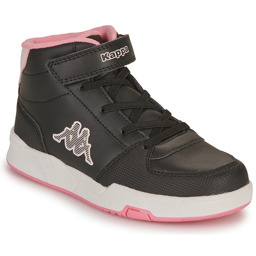 Shoes Girl Hi top trainers Kappa OSCAR MID KID EV Black / Pink