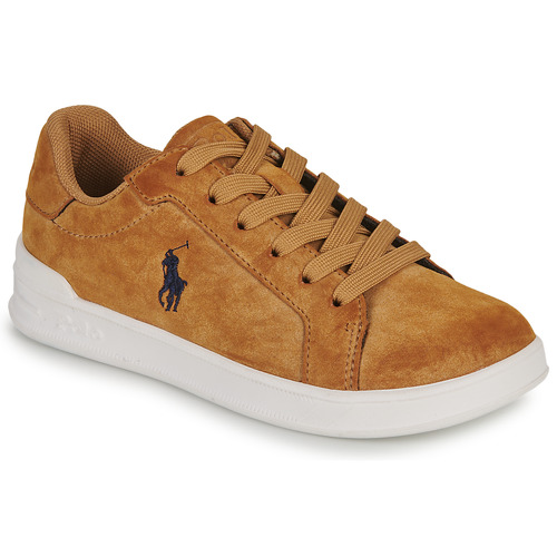 Shoes Boy Low top trainers Polo Ralph Lauren HERITAGE COURT II Cognac
