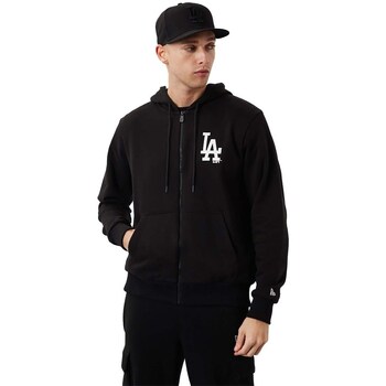Clothing Men Sweaters New-Era Mlb League Los Angeles Dodgers Essential Zip Hoodie Black