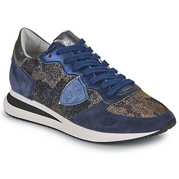 Shoes Women Low top trainers Philippe Model TROPEZ X LOW WOMAN Marine / Camouflage