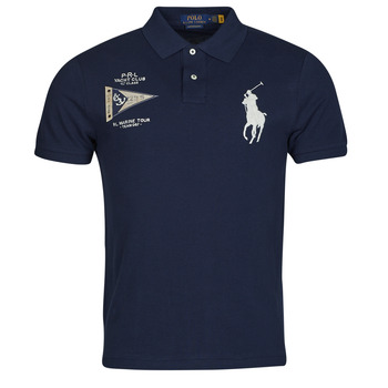 Clothing Men Short-sleeved polo shirts Polo Ralph Lauren POLO AJUSTE DROIT EN COTON BASIC MESH Marine