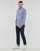 Clothing Men Long-sleeved shirts Polo Ralph Lauren CHEMISE AJUSTEE EN POPLINE DE COTON COL BOUTONNE Marine / White