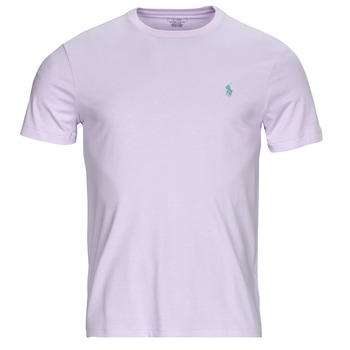 Clothing Men Short-sleeved t-shirts Polo Ralph Lauren T-SHIRT AJUSTE EN COTON Mauve