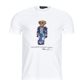 Clothing Men Short-sleeved t-shirts Polo Ralph Lauren T-SHIRT AJUSTE EN COTON REGATTA BEAR White