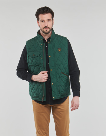 Clothing Men Duffel coats Polo Ralph Lauren BEATON VEST Green