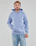 Clothing Men Sweaters Polo Ralph Lauren SWEATSHIRT CAPUCHE LOGO CENTRAL EN DOUBLE KNIT TECH Blue