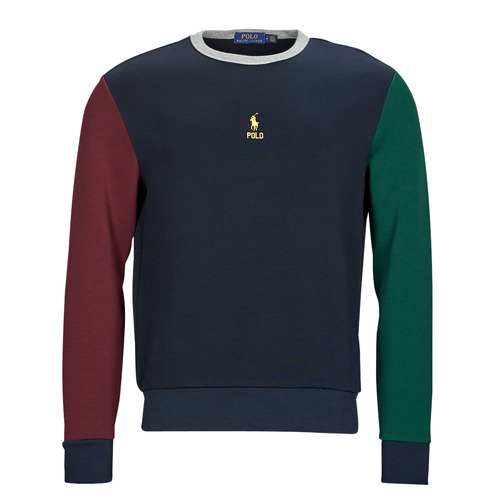 Clothing Men Sweaters Polo Ralph Lauren SWEAT COL ROND EN DOUBLE KNIT TECH Multicolour
